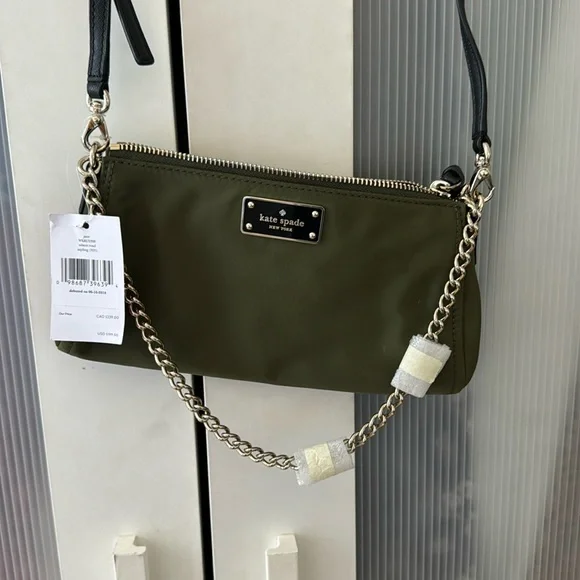 Kate Spade Gold Silver ショルダーバッグ New Kate Spade New York Deco Medium Crossbody Tote Stone